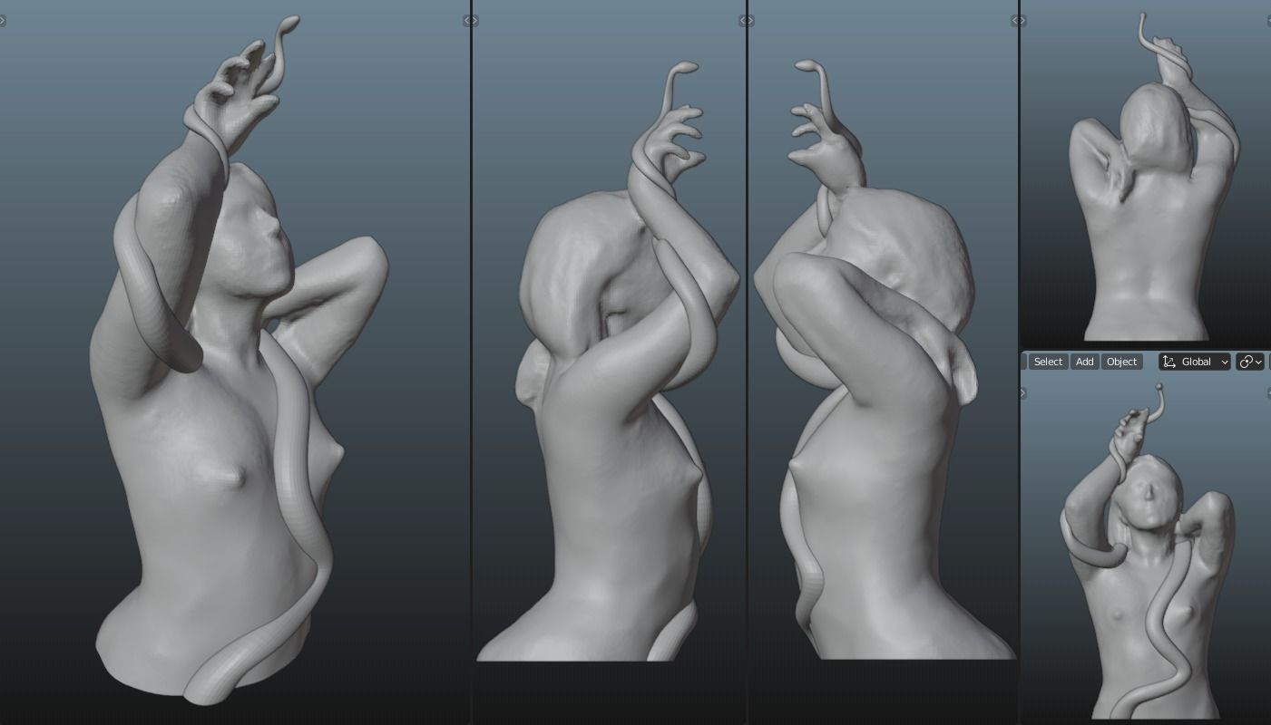 Eve female torso 3D print model_3