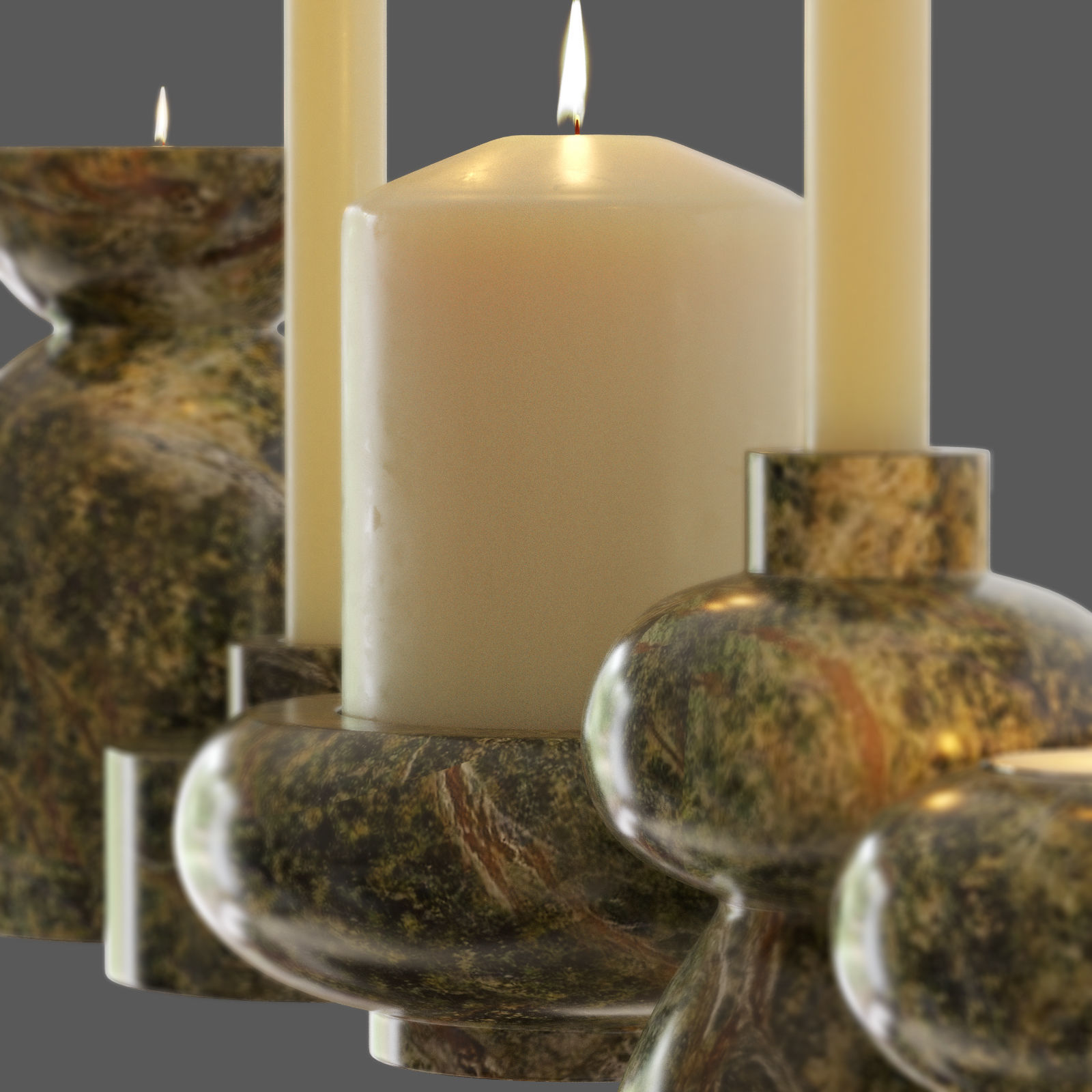 ROCK CANDLE HOLDER LARGE 3D model_3