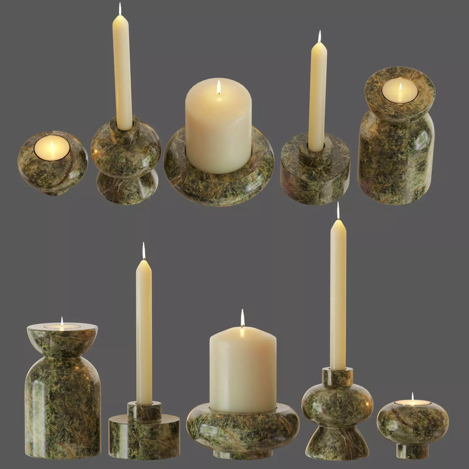 ROCK CANDLE HOLDER LARGE 3D model_0