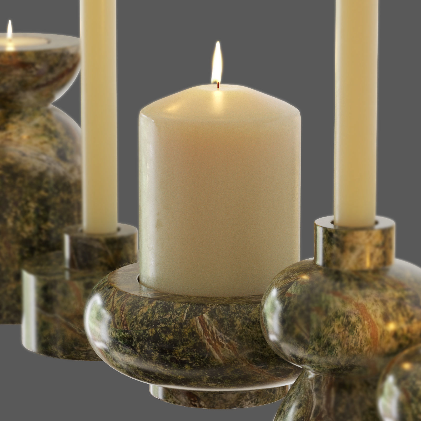 ROCK CANDLE HOLDER LARGE 3D model_1