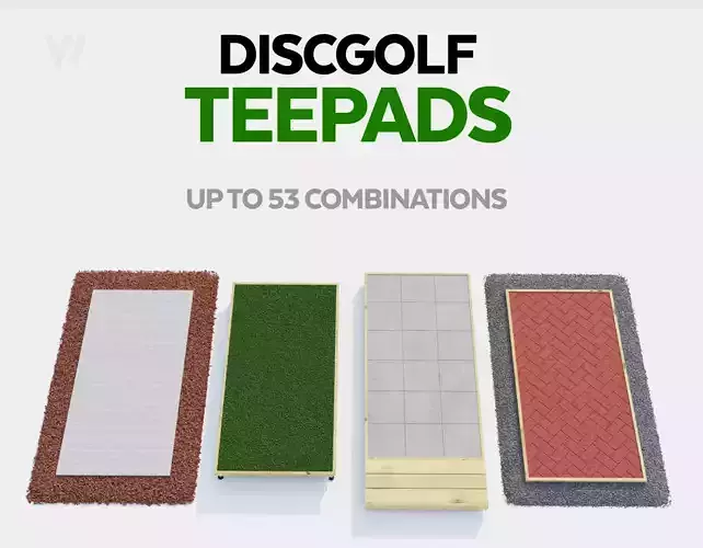 Discgolf Teepads - Collection 3D model