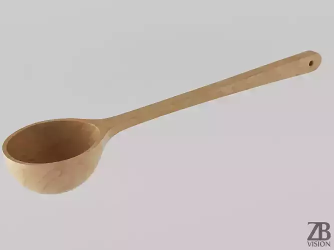 Sauna Wooden Ladle 3D model