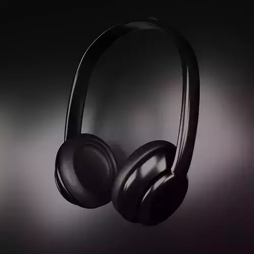 Black 3D wireless headphone