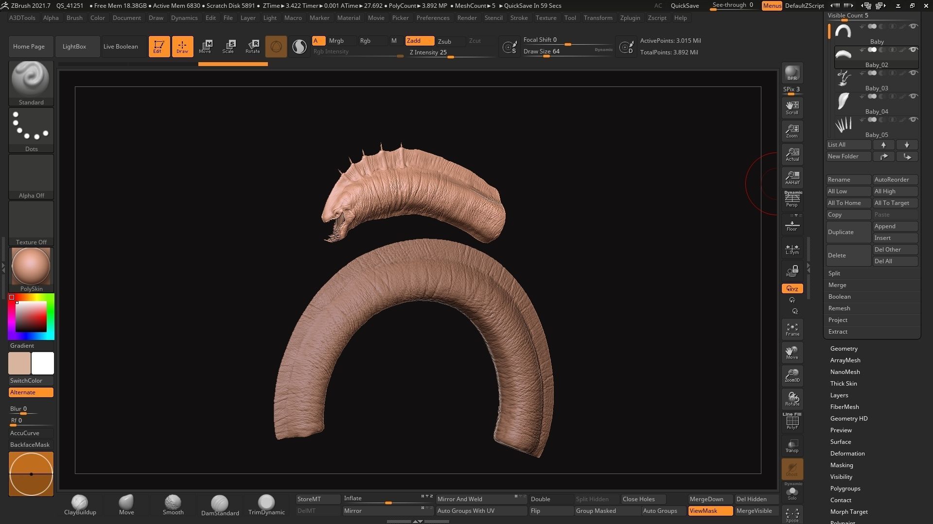 Baby mob Family Sio Low-poly 3D model_4