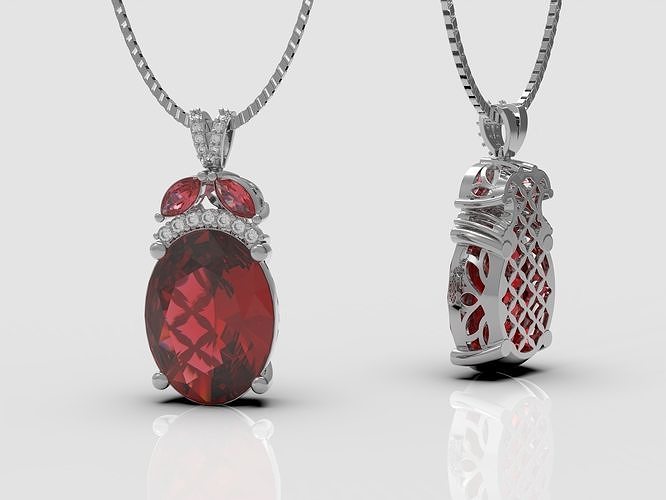 Oval necklace 3D print model