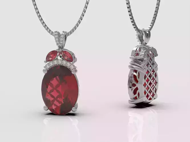 Oval necklace 3D print model