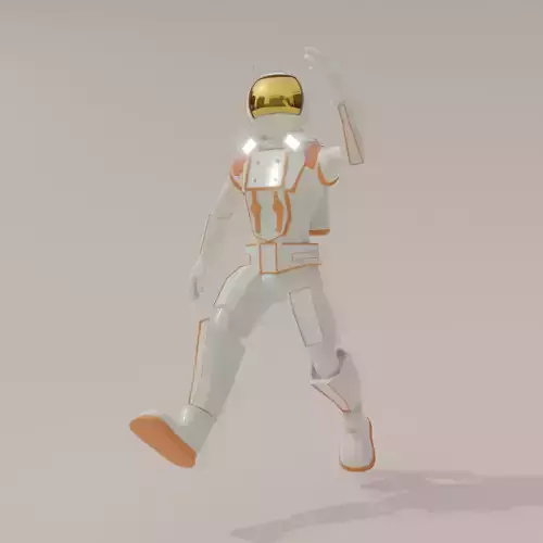 Astronaut cartoon style rigged Funny