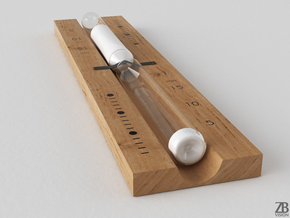 Sauna Sandtimer Hourglass 3D model_2
