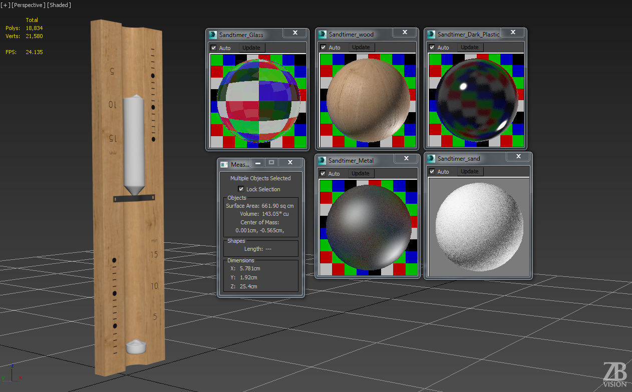 Sauna Sandtimer Hourglass 3D model_7
