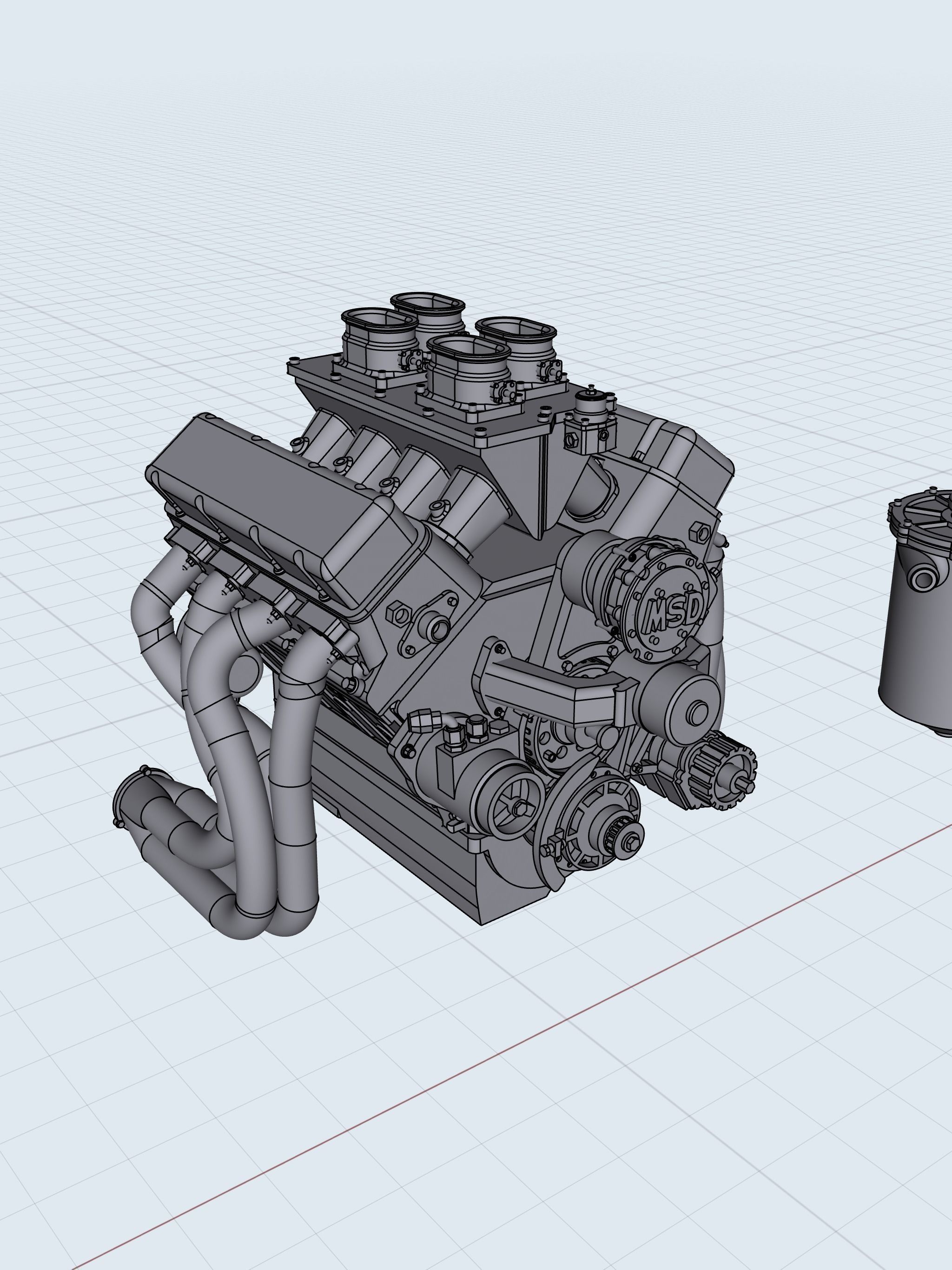 Pat Musi Nitrous BBC Pro Mod Motor NOS Chev 3D print model_5