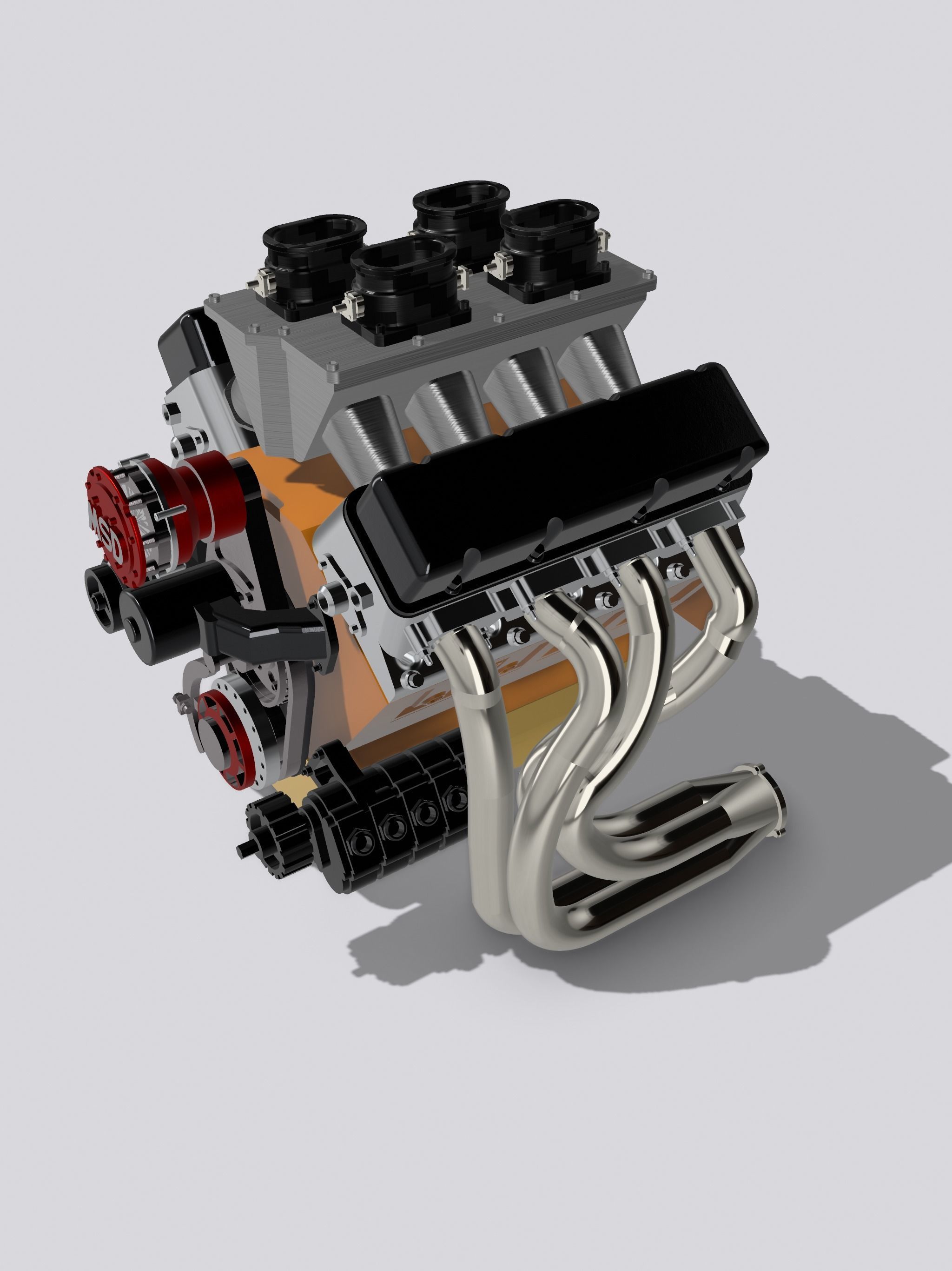 Pat Musi Nitrous BBC Pro Mod Motor NOS Chev 3D print model_3