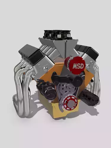 Pat Musi Nitrous BBC Pro Mod Motor NOS Chev 3D print model