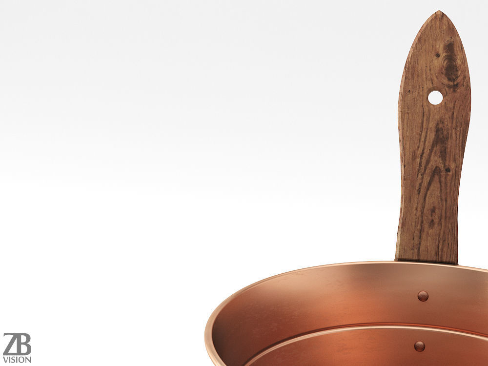 Sauna Copper Bucket 3D model_1