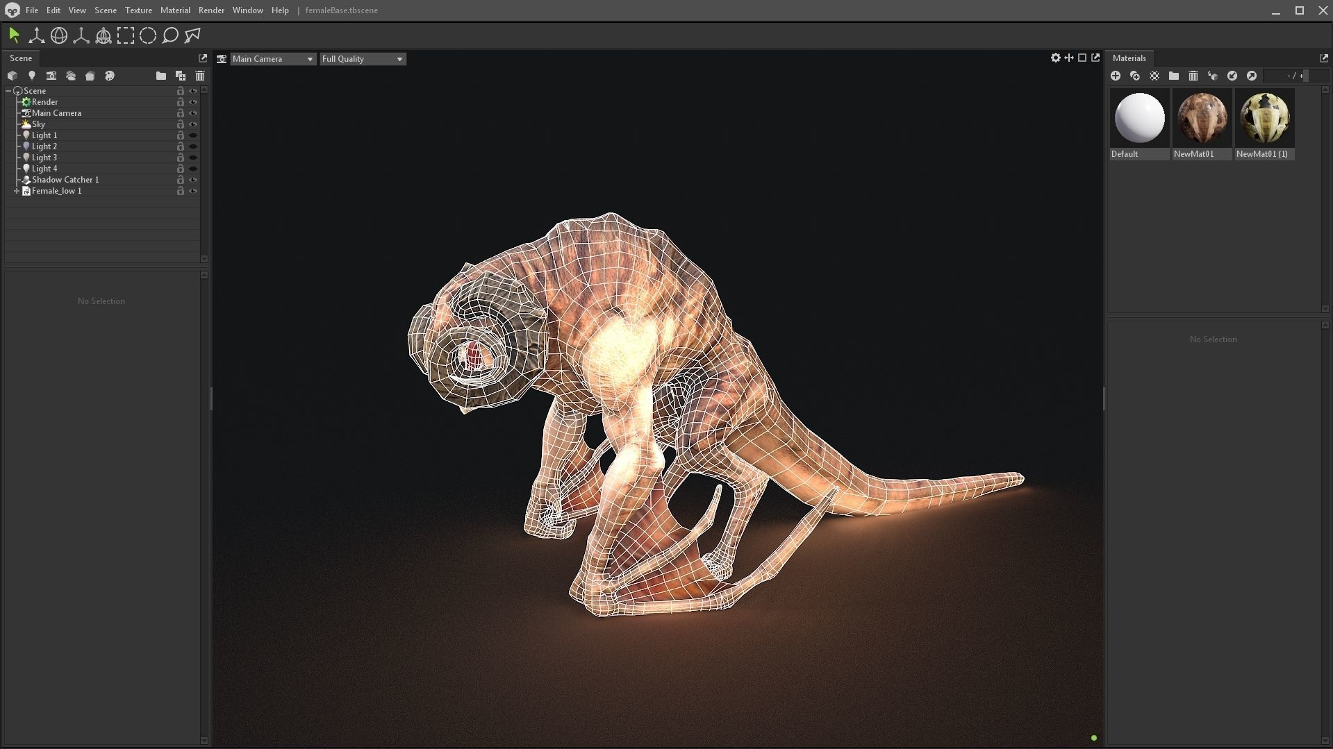 Female mob Family Sio Low-poly 3D model_10