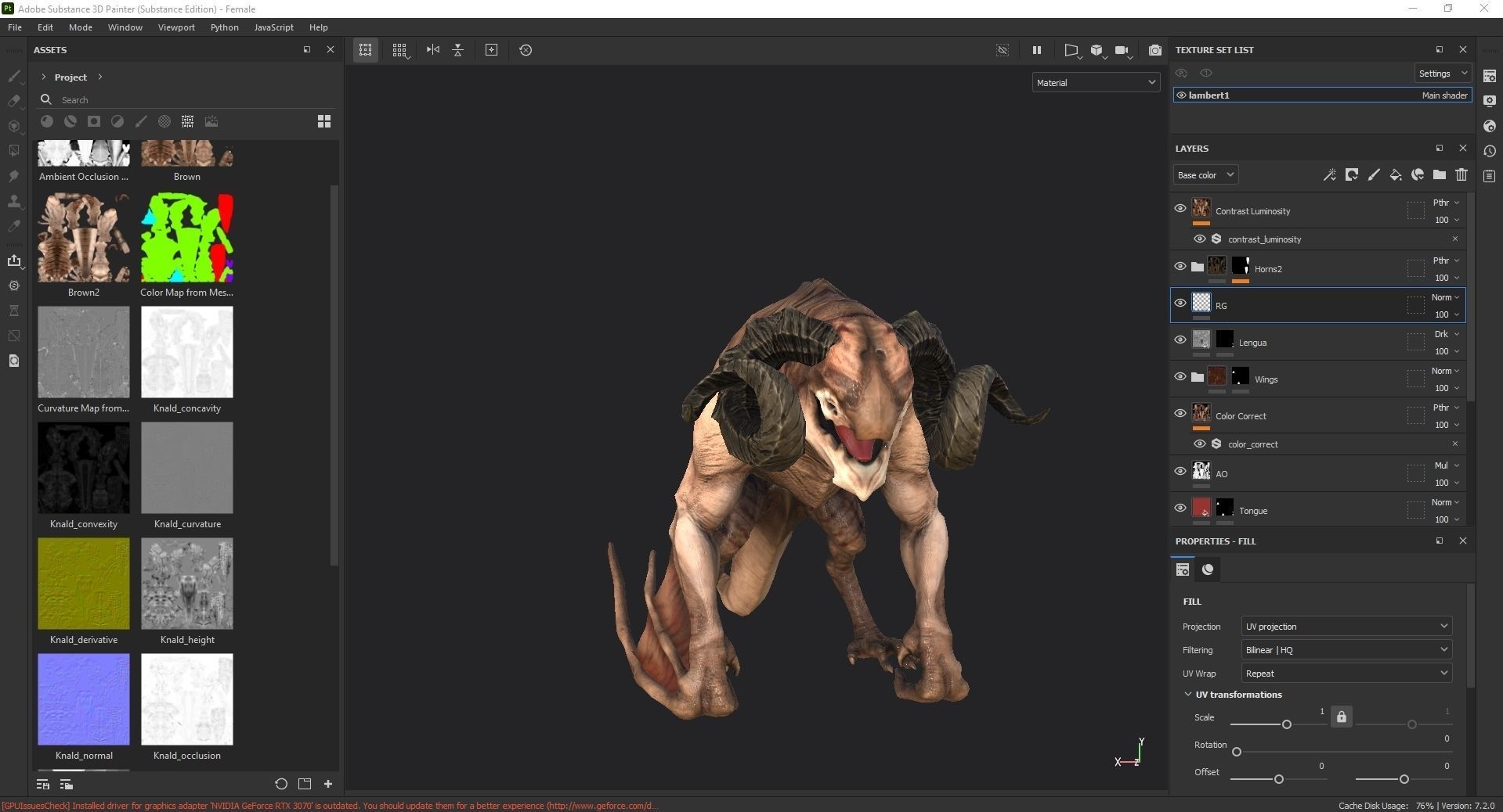 Female mob Family Sio Low-poly 3D model_6