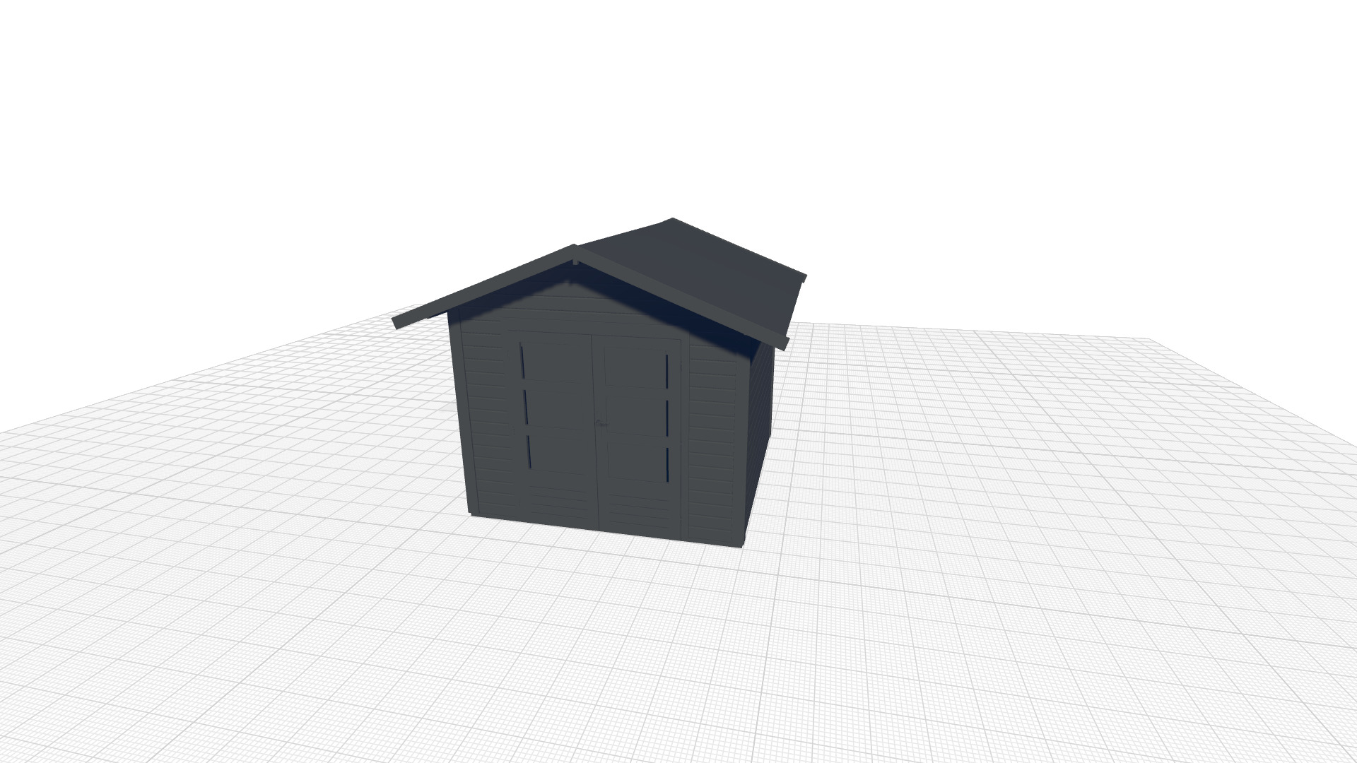 Talkau Tool Shed Made Of Wood 3D model_4