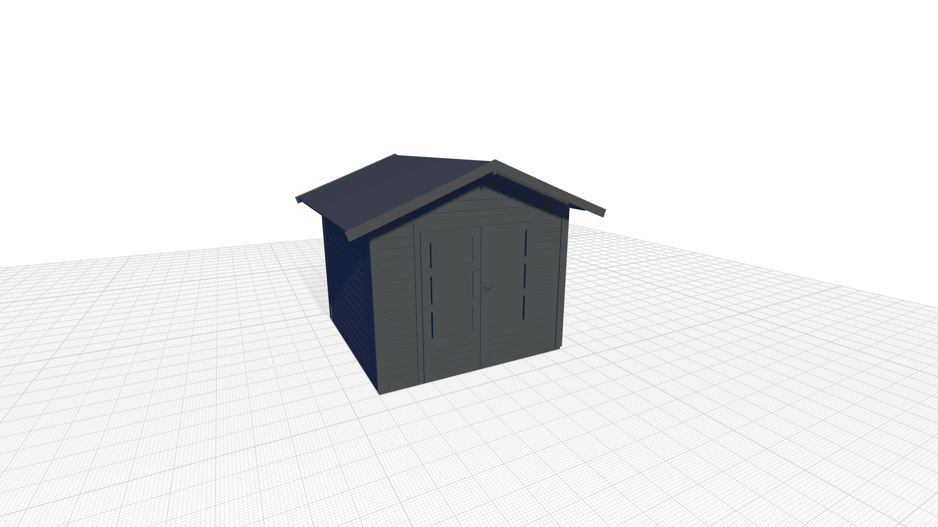 Talkau Tool Shed Made Of Wood 3D model_6