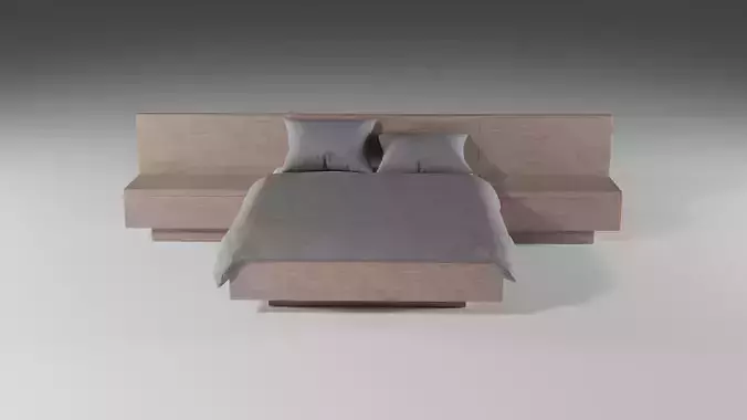 Modern wooden bed