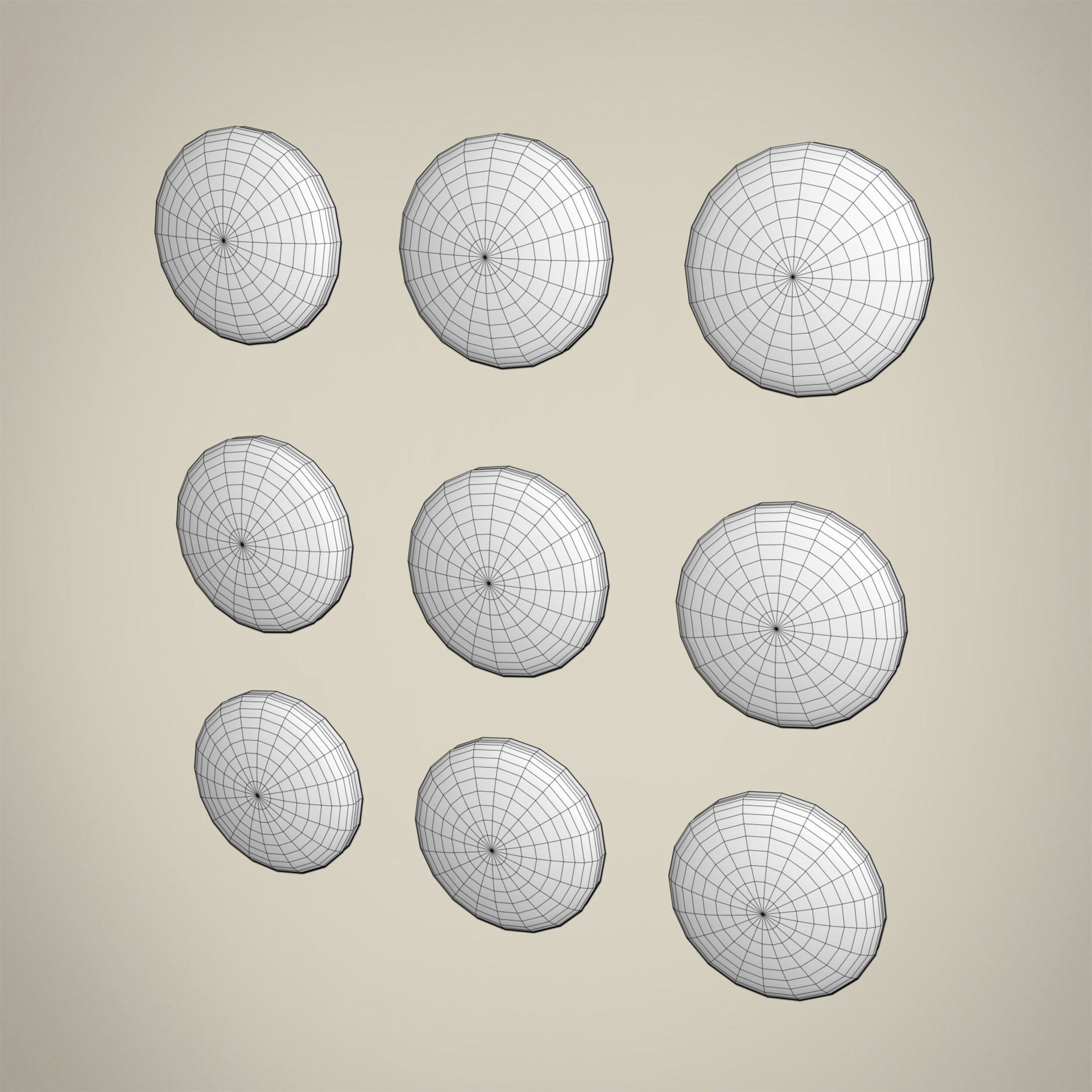 Flag Badges Collections Low-poly 3D model_6