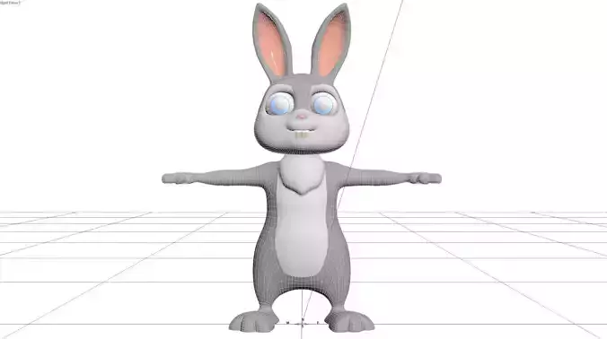 Rabbit 3d Cartoon 3D model