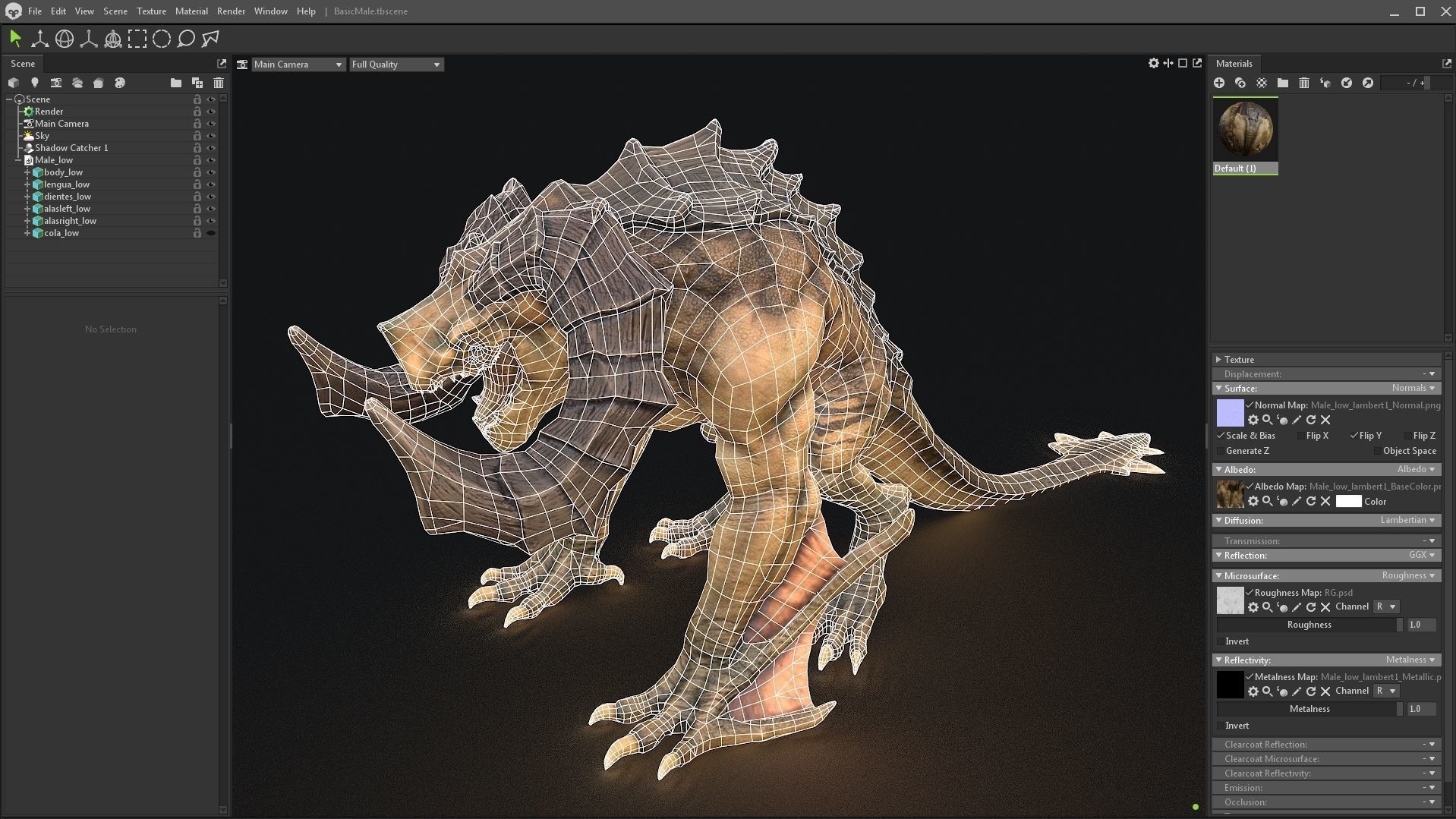 Male mob Family Sio Low-poly 3D model_2