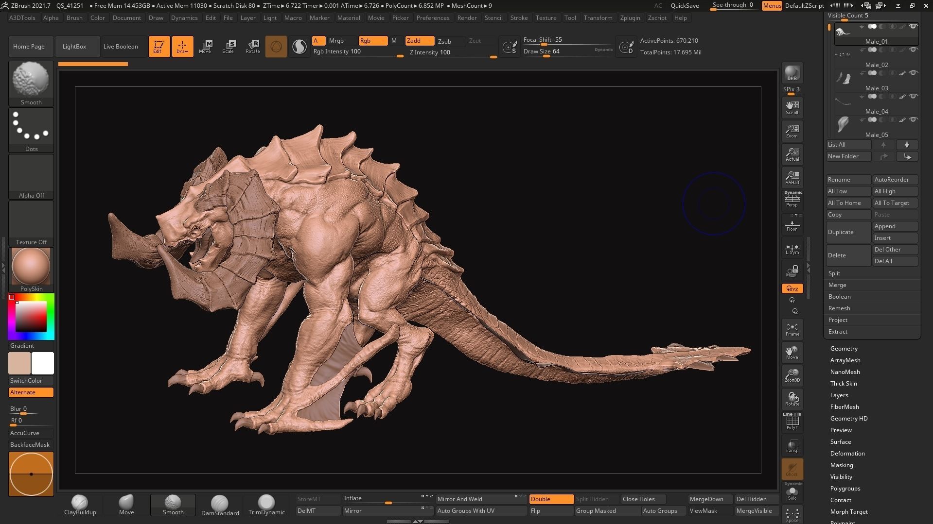 Male mob Family Sio Low-poly 3D model_12