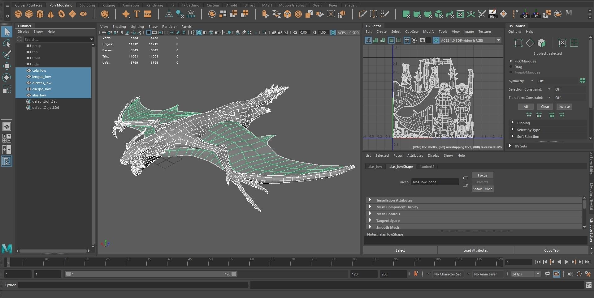 Teenage mob Family Sio Low-poly 3D model_1