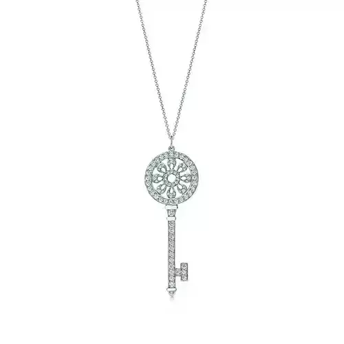 Tk-007 key necklace with diamonds