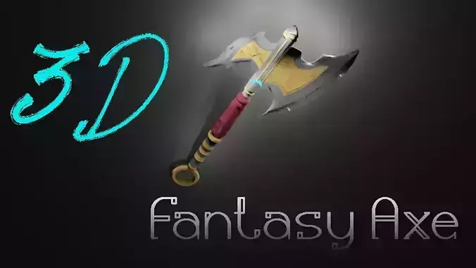 Game ready Fantasy Axe