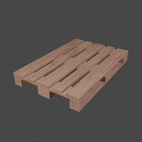 Wooden Pallet Free low-poly 3D model