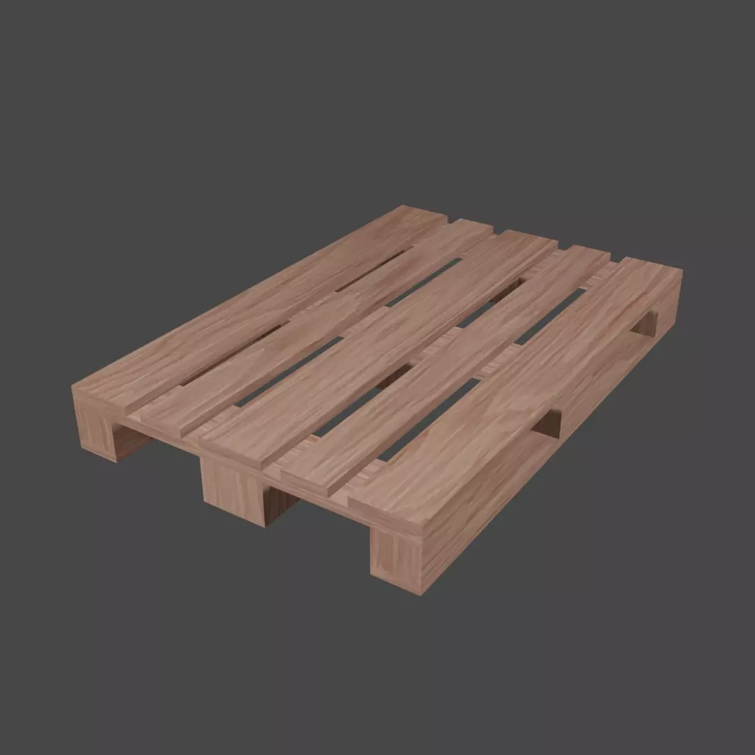 Wooden Pallet Free low-poly 3D model_0