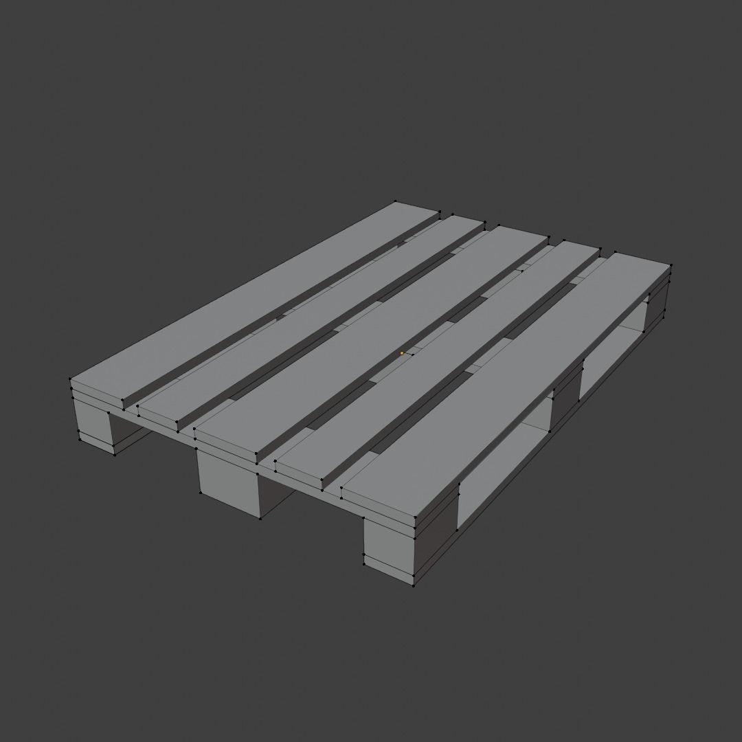Wooden Pallet Free low-poly 3D model_1