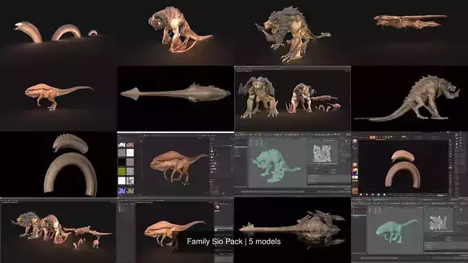 Family Sio Pack 3D Model Collection