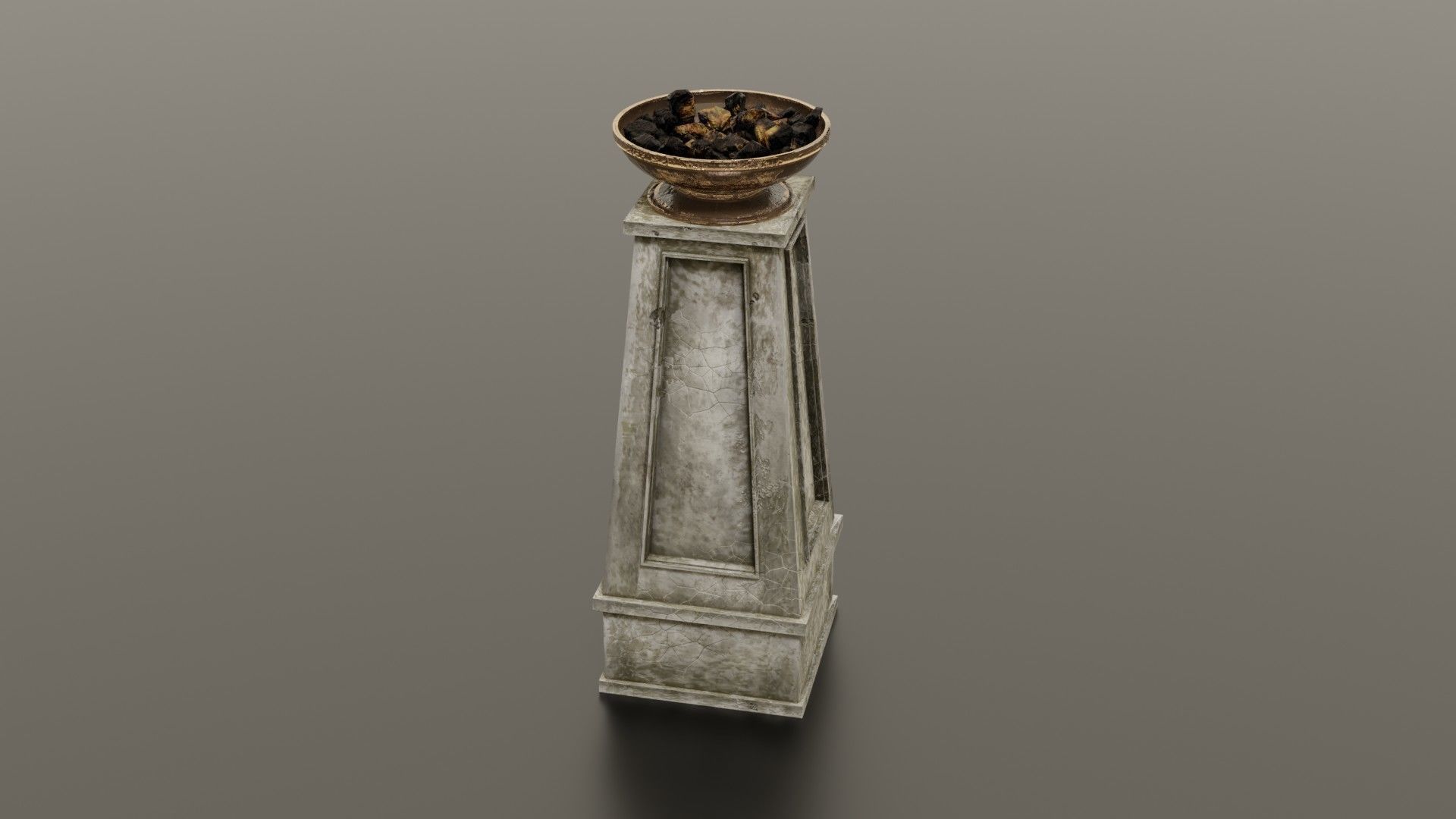 Fire column Low-poly 3D model_6