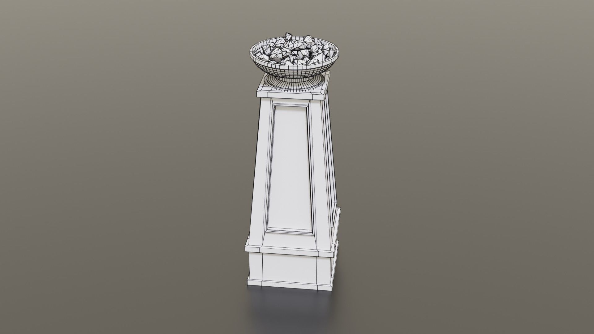 Fire column Low-poly 3D model_34