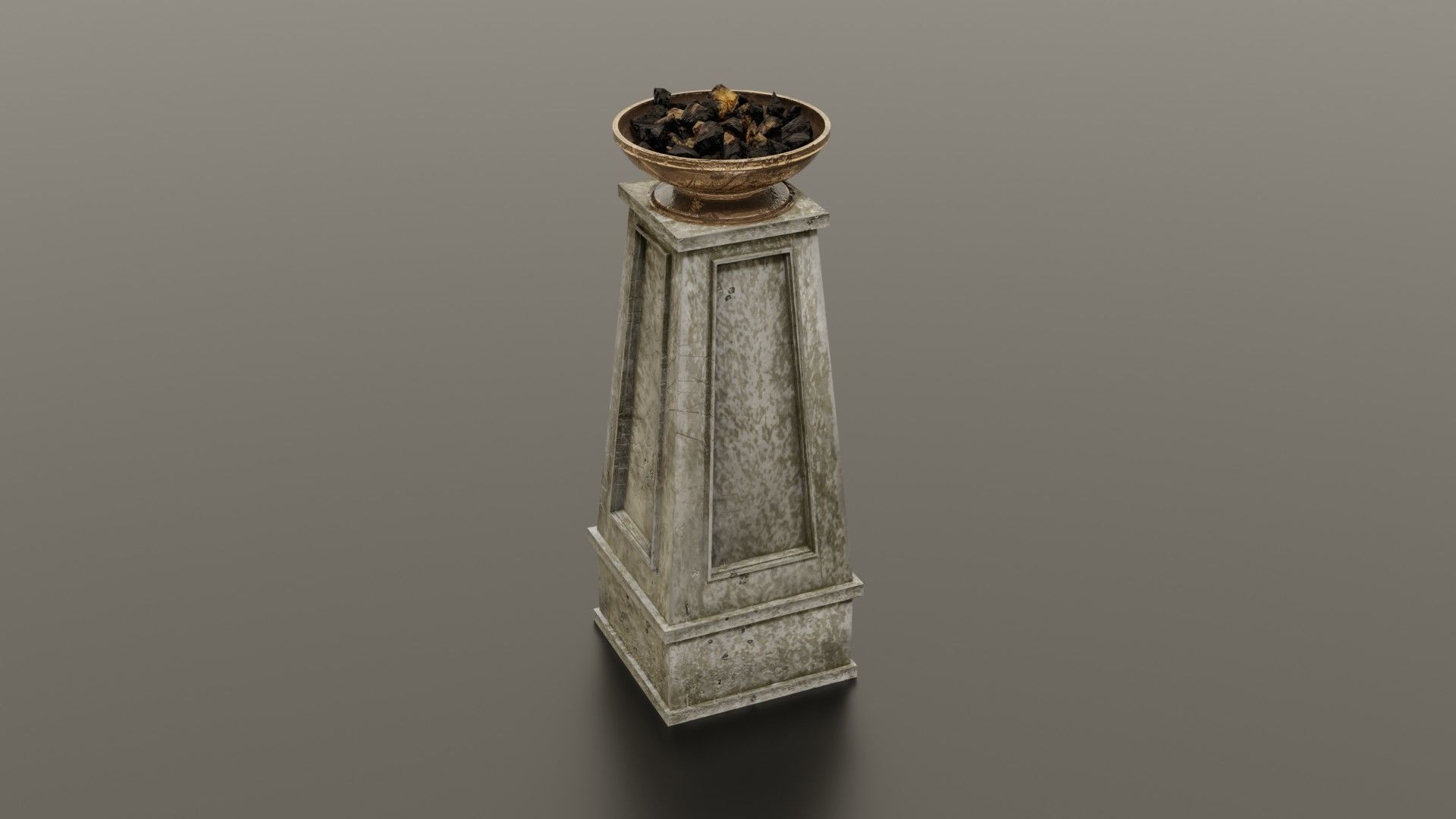 Fire column Low-poly 3D model_15