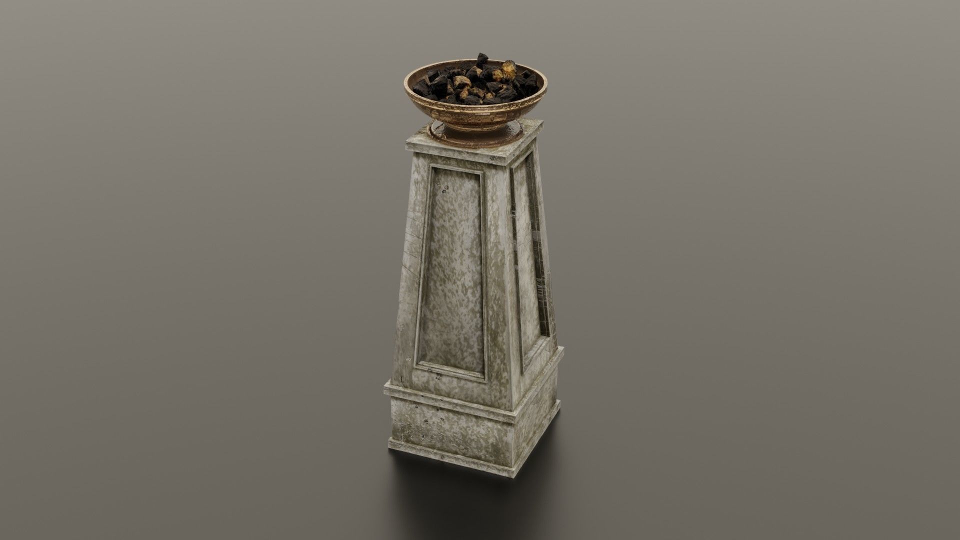 Fire column Low-poly 3D model_12