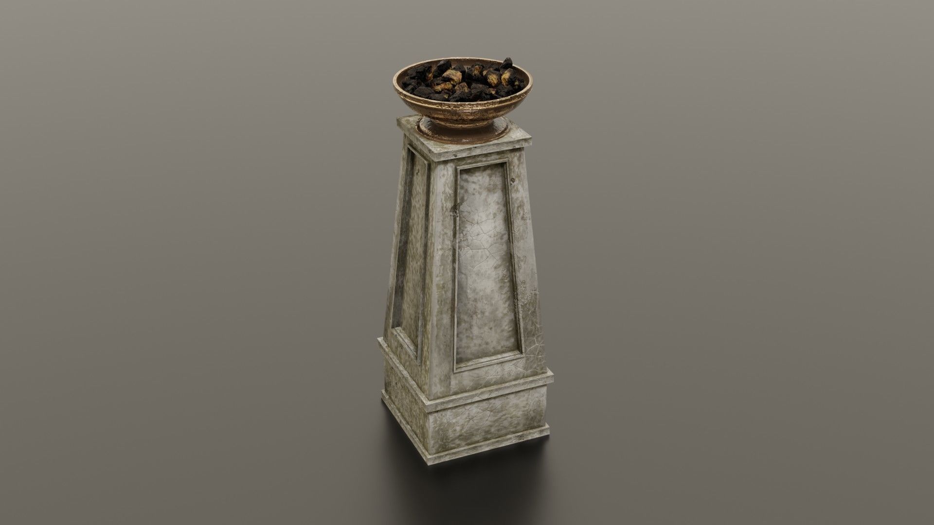 Fire column Low-poly 3D model_9