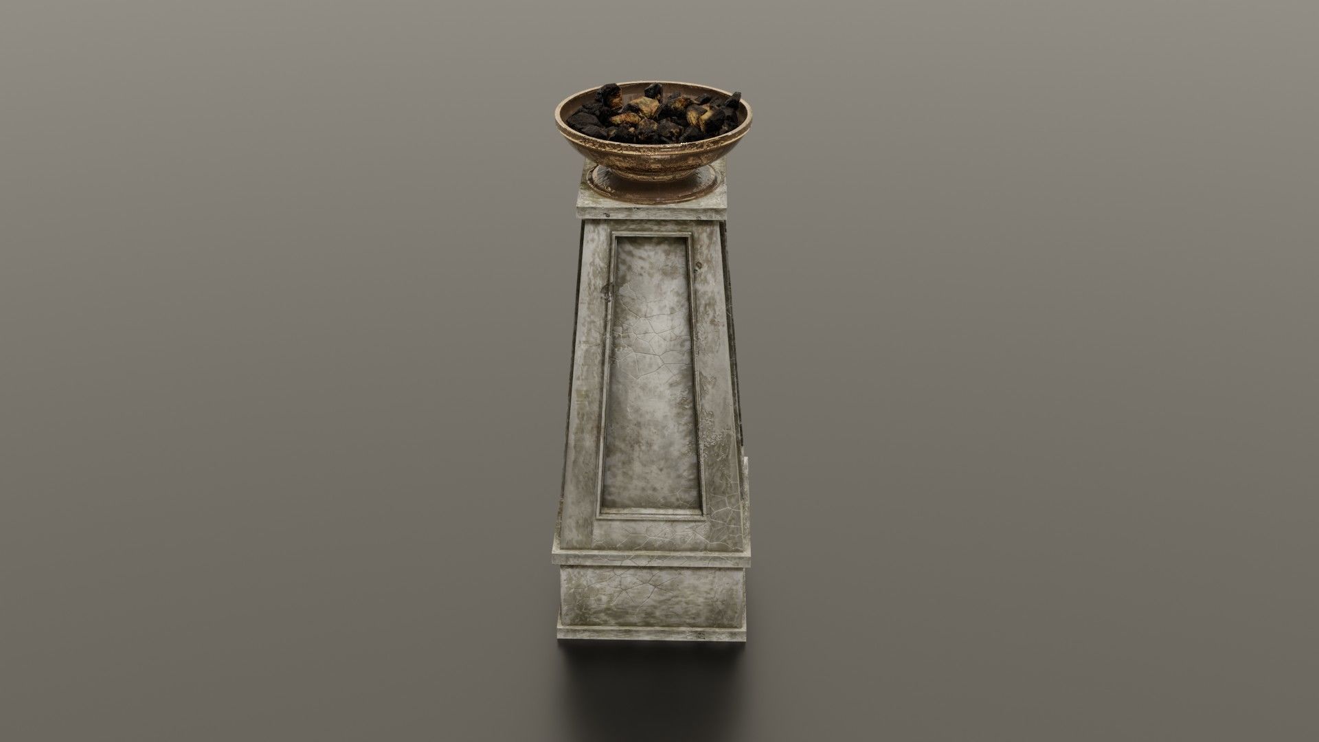 Fire column Low-poly 3D model_7