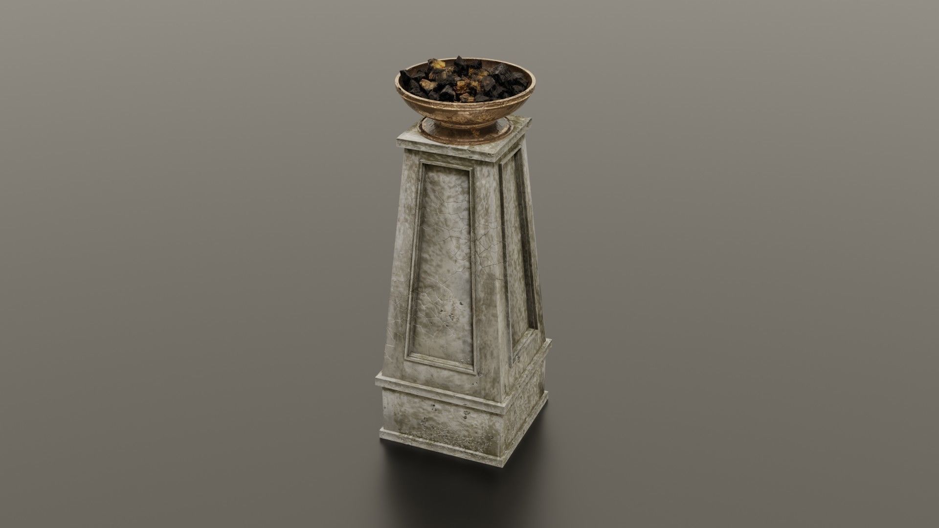 Fire column Low-poly 3D model_18