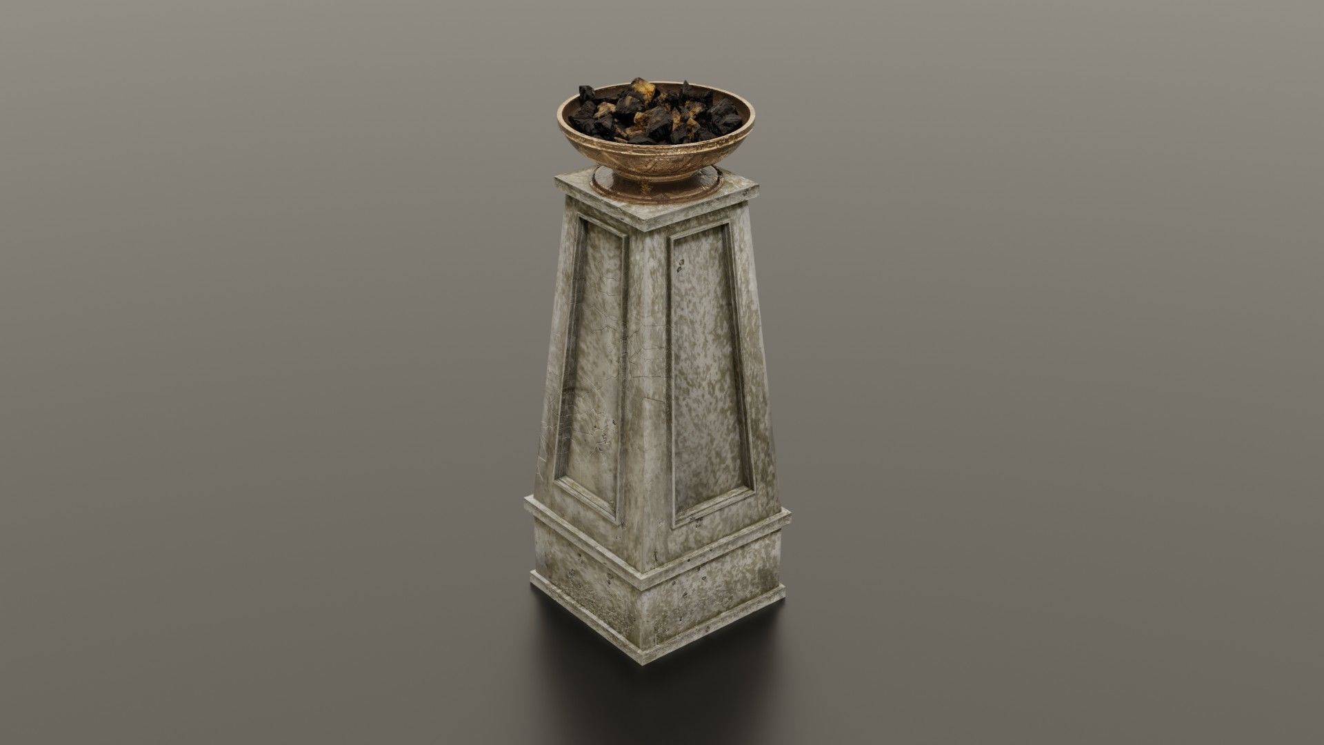 Fire column Low-poly 3D model_16