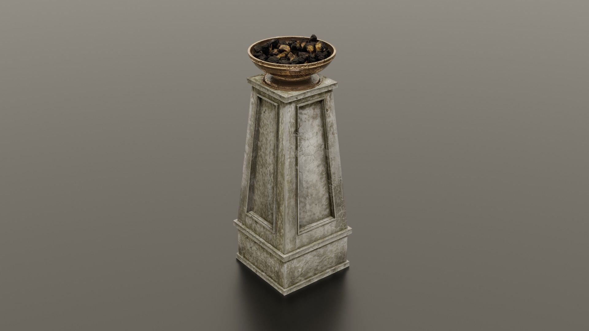 Fire column Low-poly 3D model_10