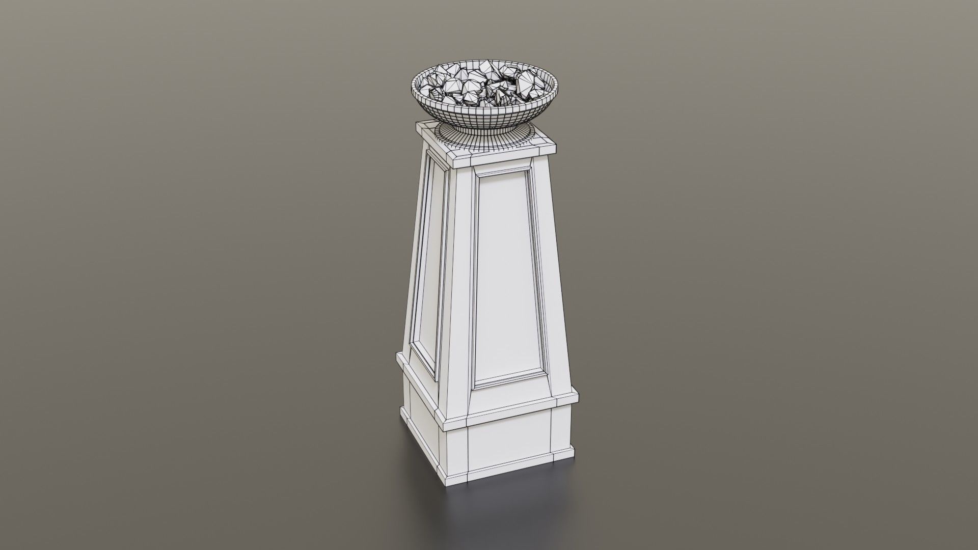 Fire column Low-poly 3D model_40