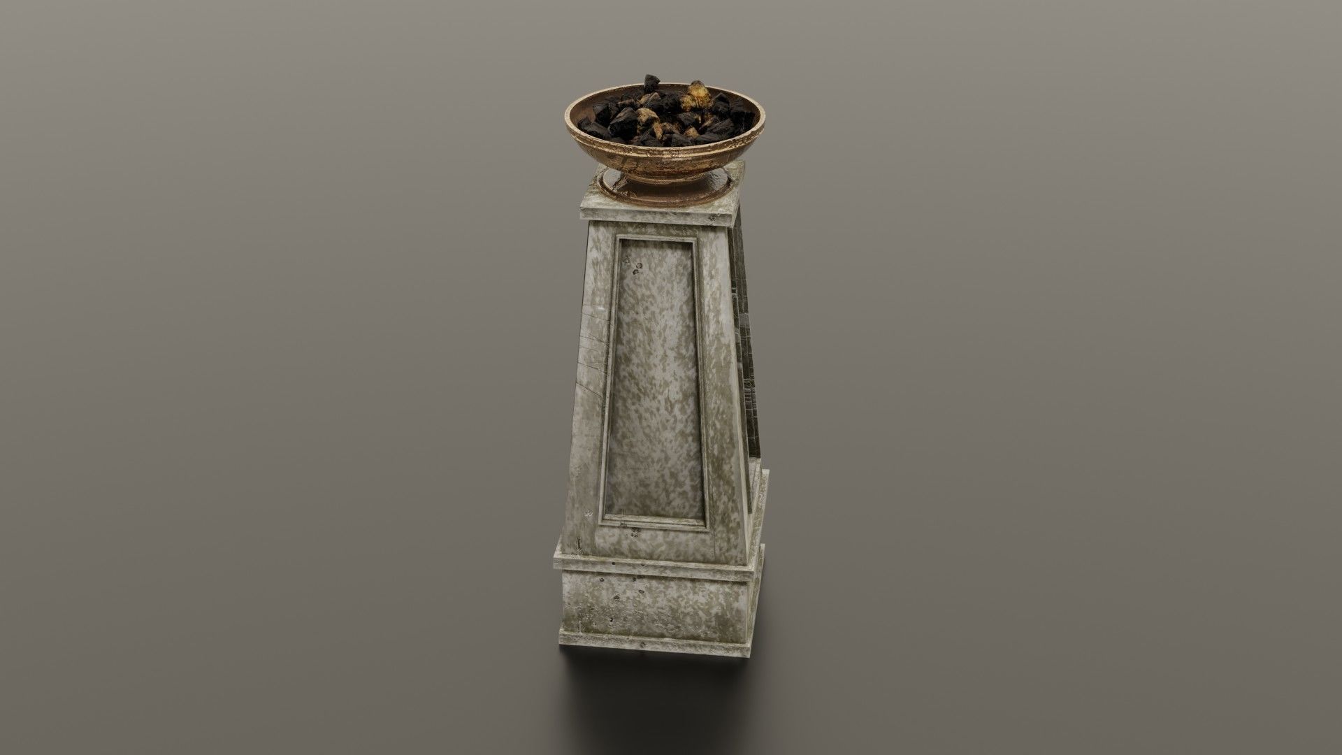 Fire column Low-poly 3D model_13