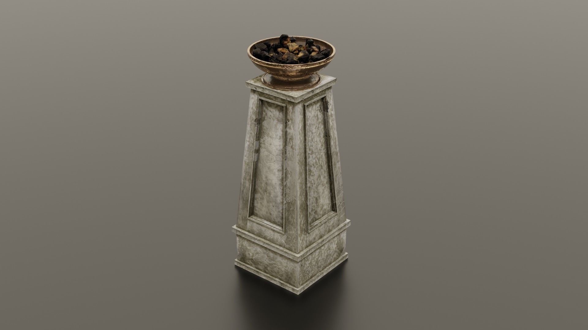 Fire column Low-poly 3D model_2