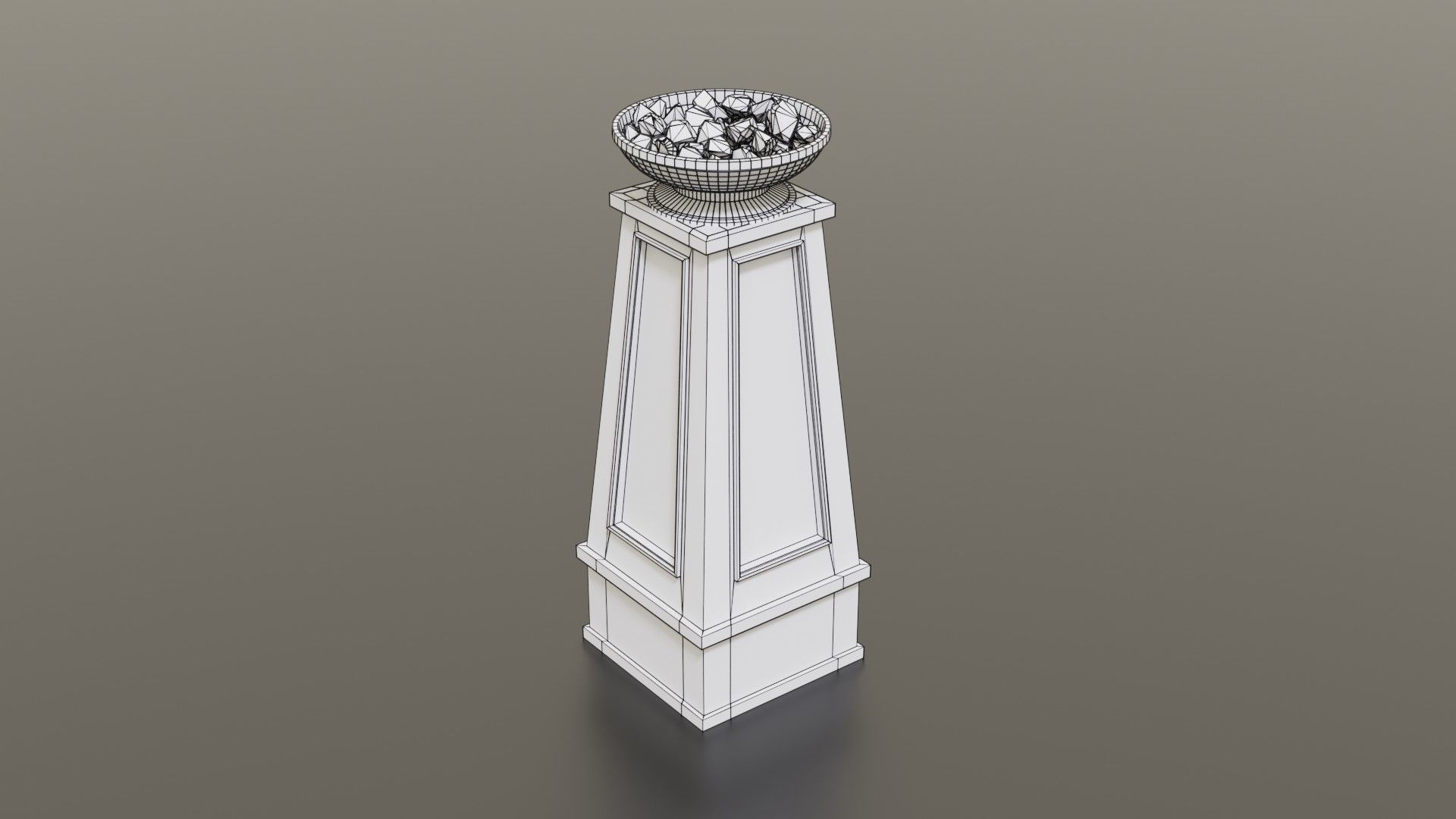 Fire column Low-poly 3D model_42