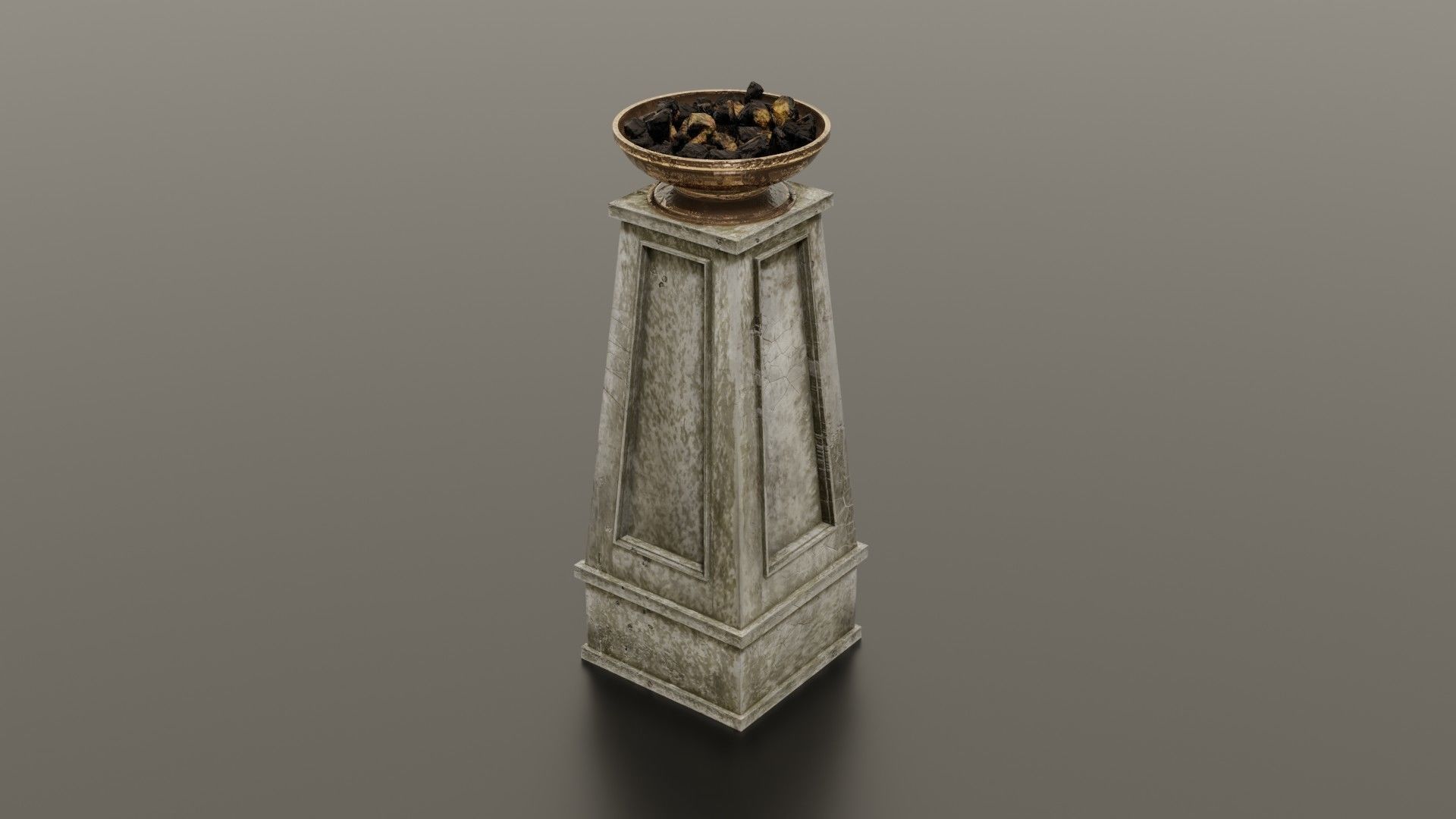 Fire column Low-poly 3D model_11