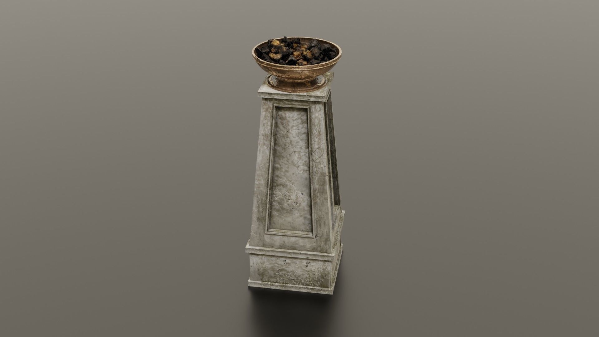 Fire column Low-poly 3D model_19