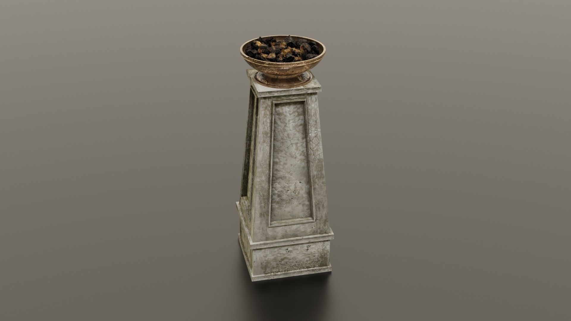 Fire column Low-poly 3D model_21