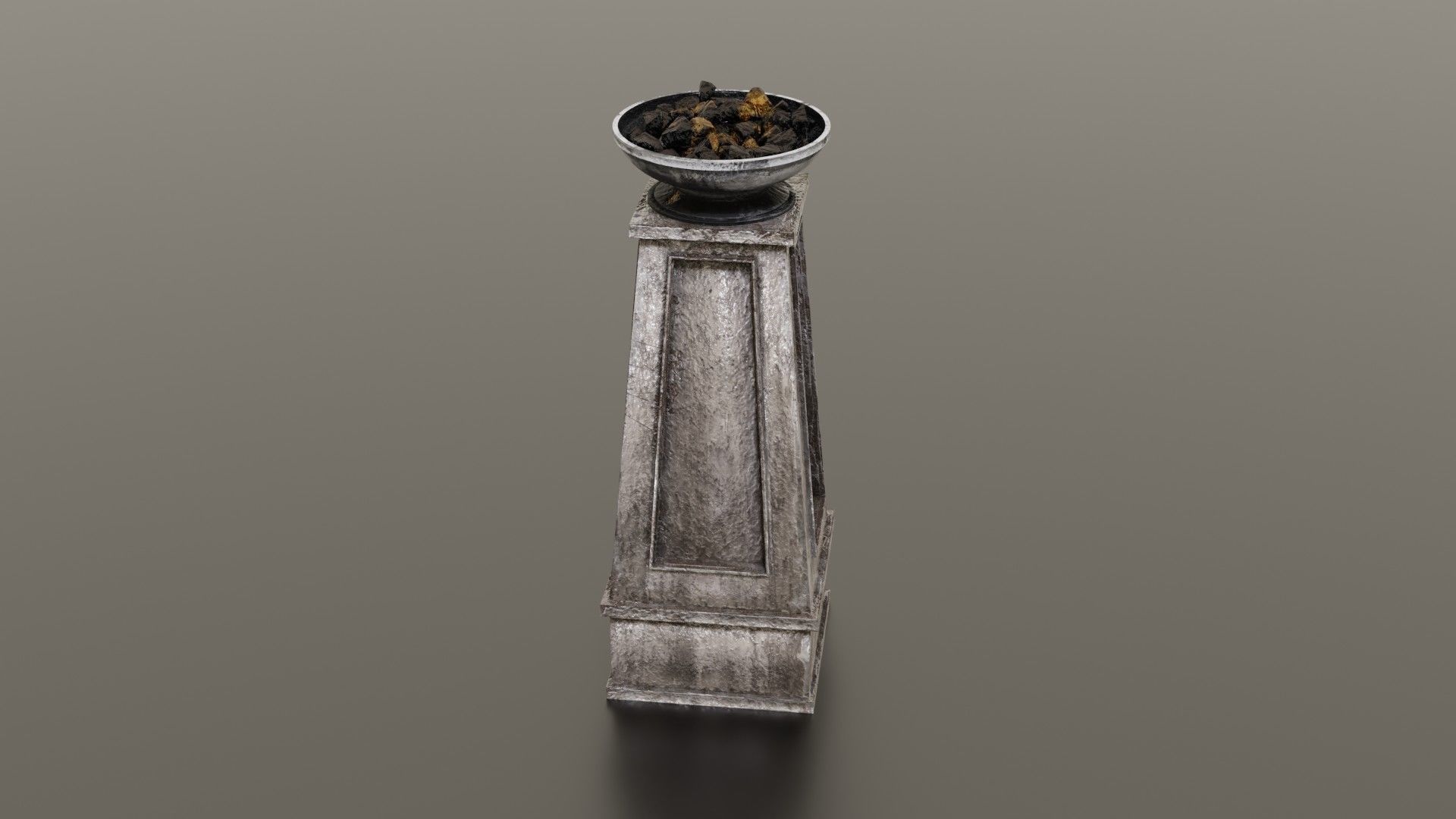 Fire column Low-poly 3D model_13